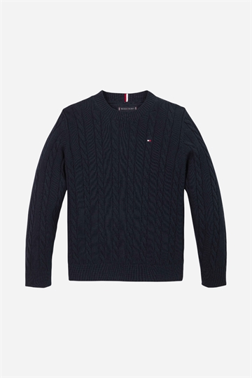 Tommy Hilfiger - Crew Neck Cable Sweater - Dark Night Navy